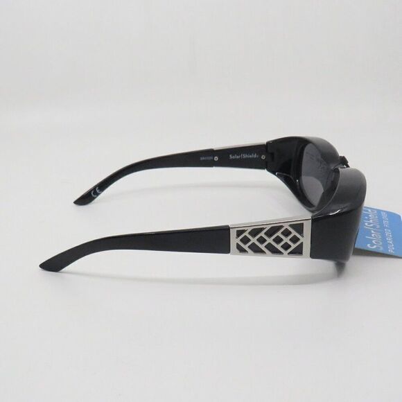 Polarized Solar Shield New Black/Grey Women's Sunglasses - Picture 6 of 7